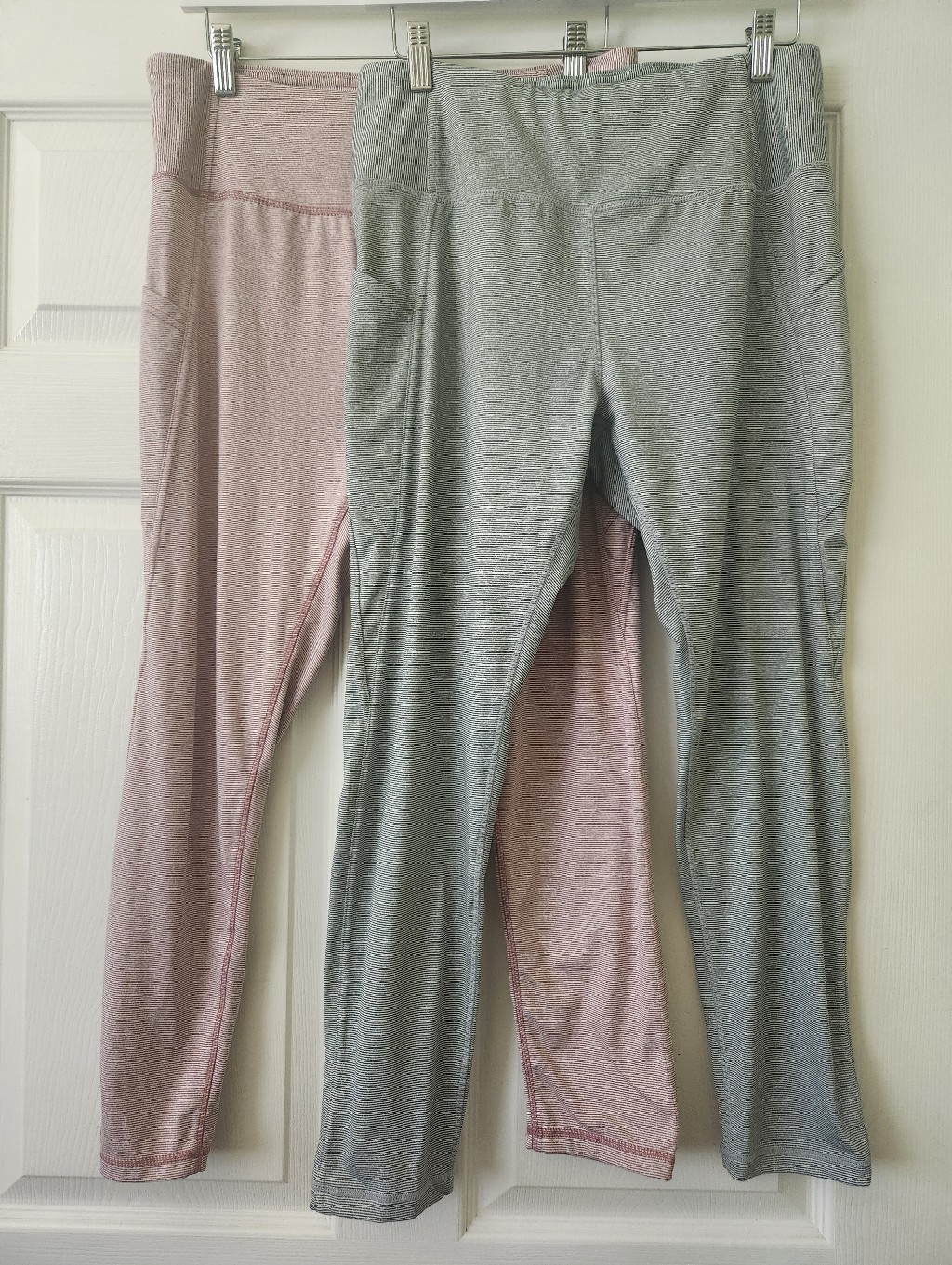 Danskin Women's Leggings - Pink And Grey Bundle- Large